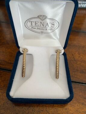 Vahan 40mm Hoop Earrings Sterling Silver & 14K Gold Accents